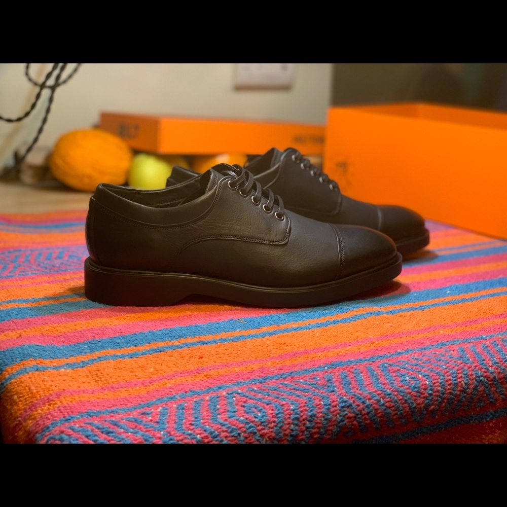 George Brown Butch Captoe Oxford, Black 9M US